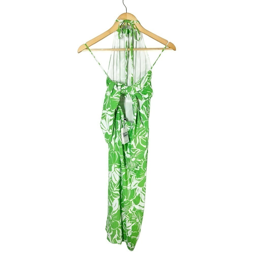 Faithfull The Brand Taormina Floral Crepe Halter Neck Midi Dress - Picture 3 of 14